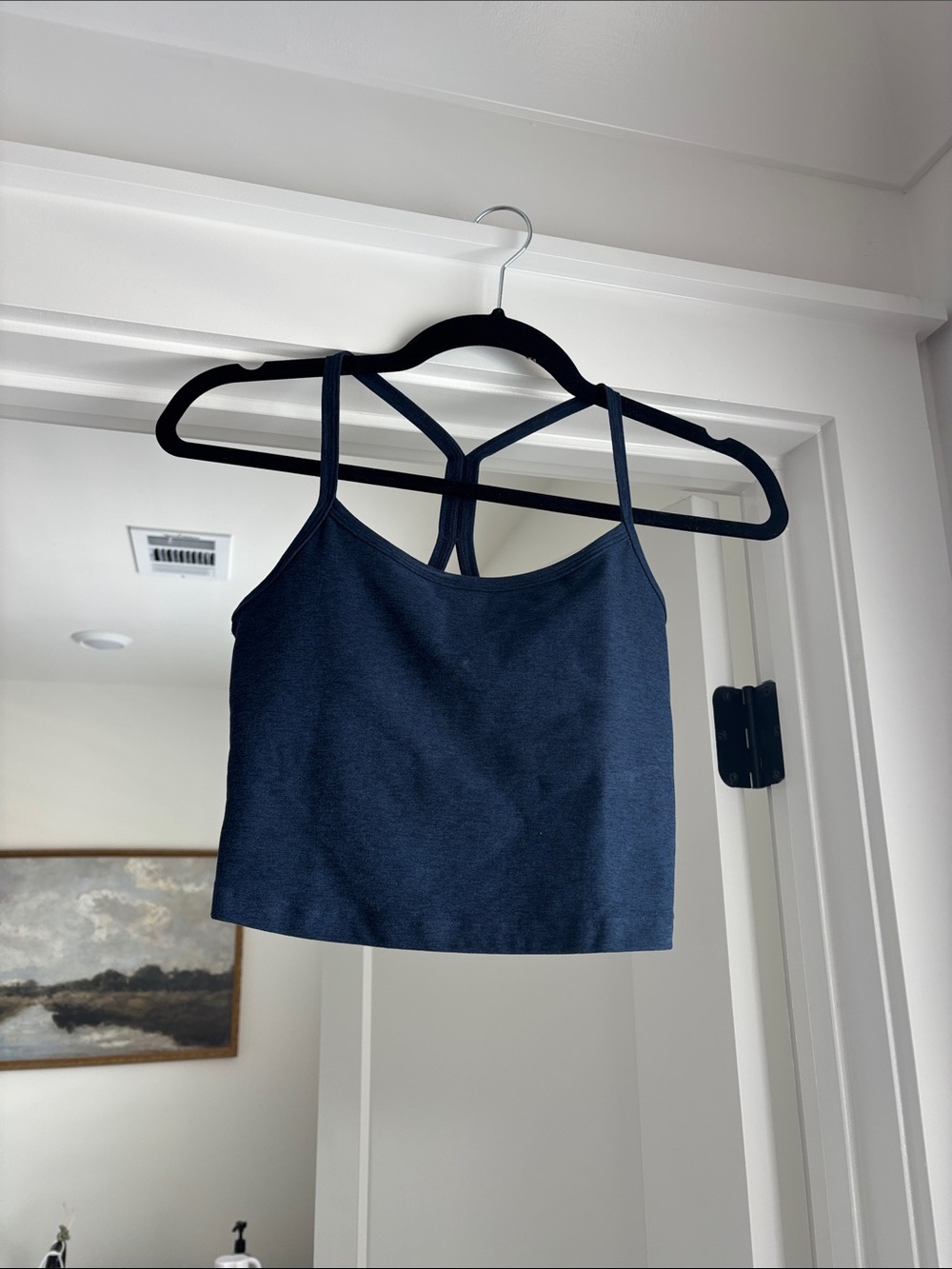 Beyond Yoga Navy Strappy Y-Back Crop Cami